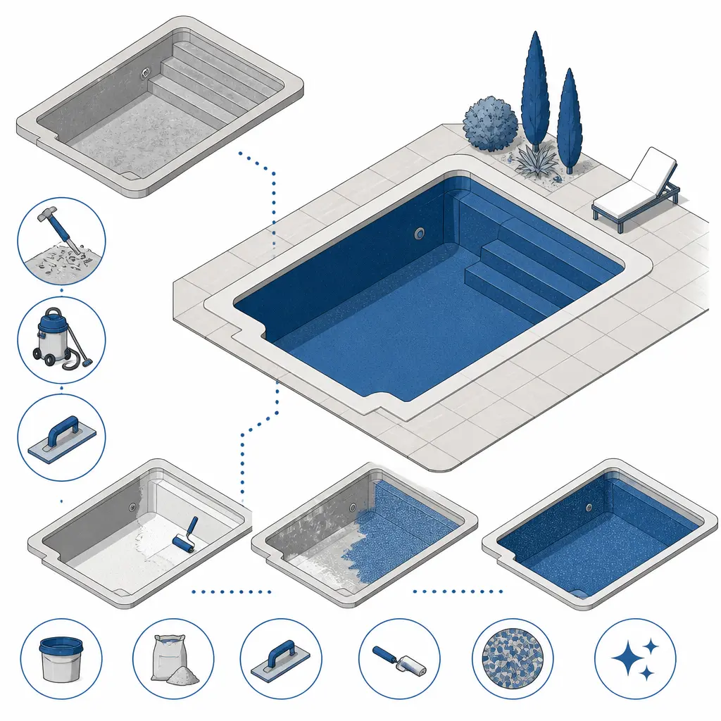 Illustration — entreprise pour refaire plage de piscine aix en provence