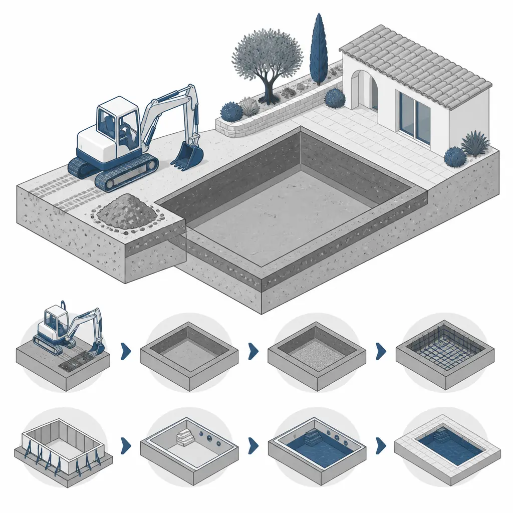 Illustration — terrassement piscine aix en provence